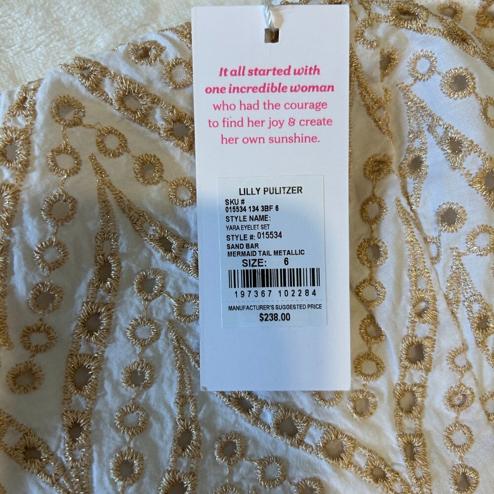 NWT 2 Piece Lilly Pulitzer Yara Eyelet Set - Picture 3 of 3